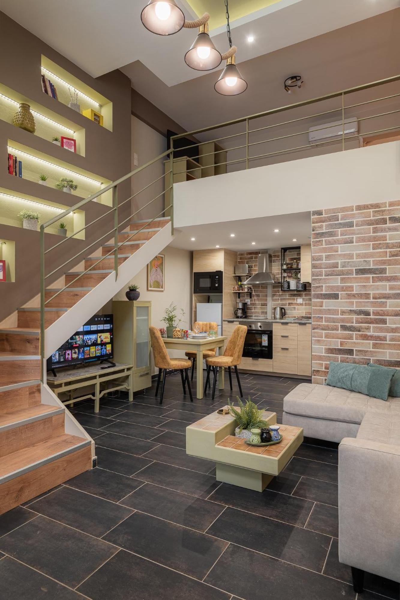 In The Center Of 'a Modern Loft' Athens