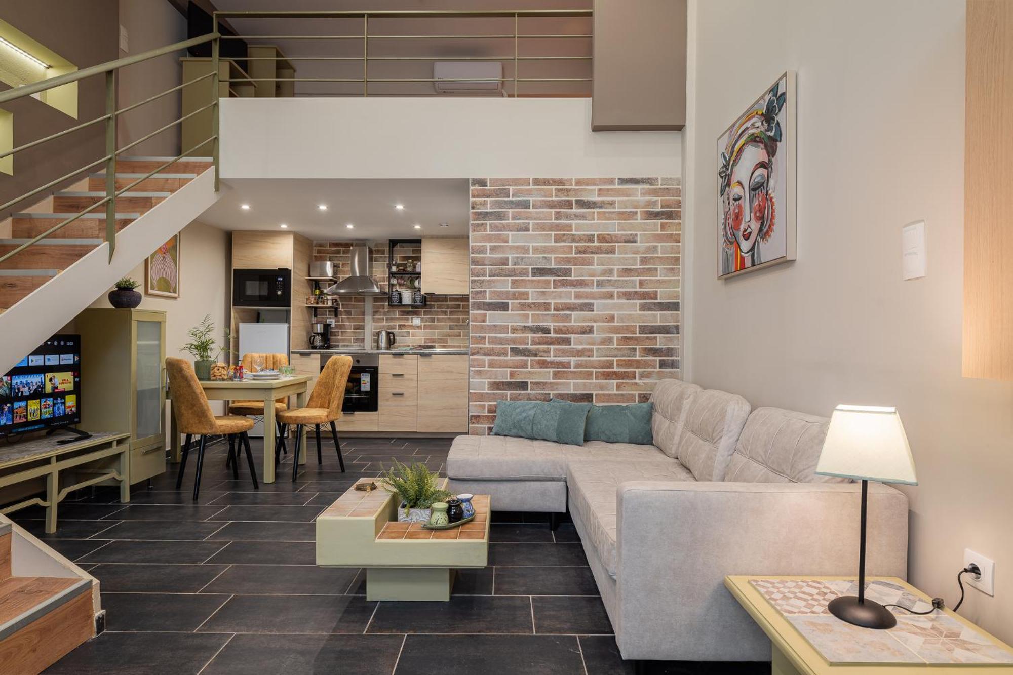 In The Center Of 'a Modern Loft' Apartment Athens